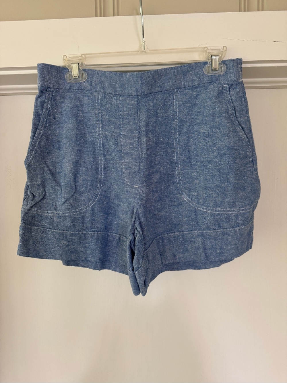 Banana Republic Factory blue linen blend shorts